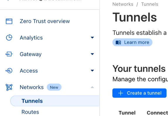 Adding a tunnel